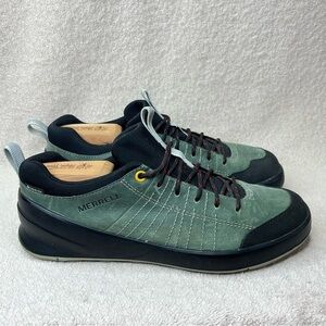 Merrell Ascent Ride Goretex Suede Hiking Sneakers-Men’s 8.5-Green/Black-Outdoors